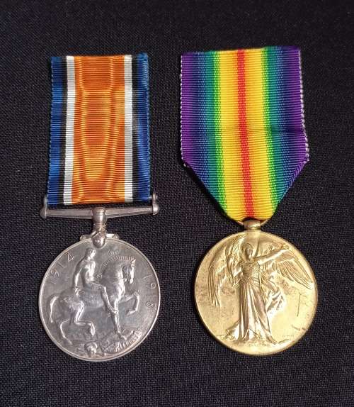 WW1 - WAR MEDAL and VICTORY MEDAL  PTE. J. HOLMES L.N.LAN.R.            ZZ8