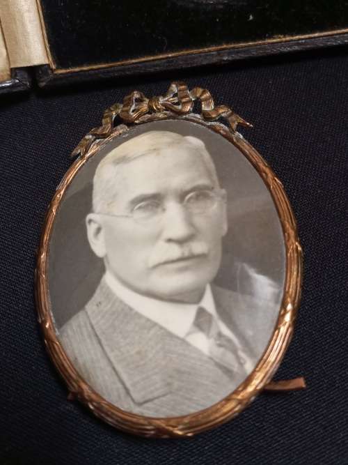 General Hertzog Travel Campaign Photo Picture Frame In Leather Case `` A BEUATY ``          U16