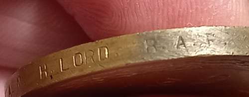 WW1 Victory Medal 141286. 3.A.M. H. LORD. R.A.F.                     U19