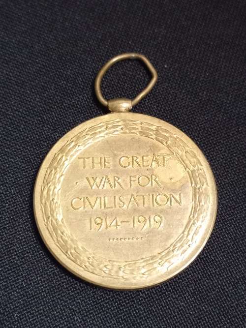 WW1 Vicrtory Medal 22850 PTE. A.T. PACEY. NORTH` N.R.            U20