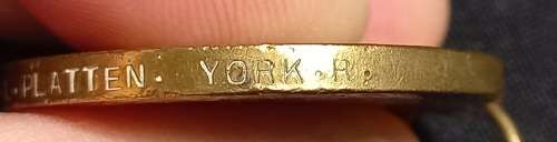 WW1 Victory Medal 46801 PTE. L. PLATTEN  YORK. R.               U25