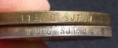 WW1 PAIR Victory and 1914-1918 War Medal --- NAMED TO 11320 SJT. J. McKinnon WORC.R           L15