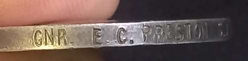 WW1   GNR. E.C. PRESTON S.A.M.R. - F.A.B.                              L22