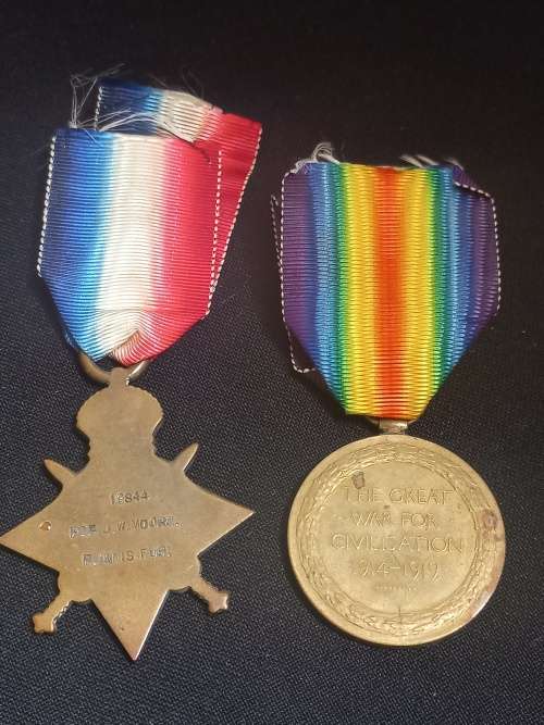 WW1     16844  PTE.  J.W. MOORE. R.INNIS:FUS:                        L24