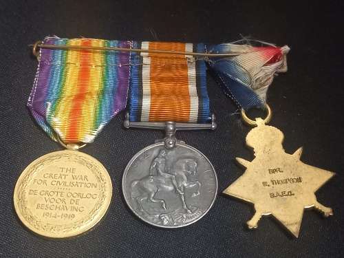 WW1  TRIO     L - CPL W.H. THOMPSON  12TH S.A.I.           L25