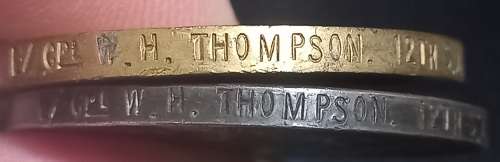 WW1  TRIO     L - CPL W.H. THOMPSON  12TH S.A.I.           L25
