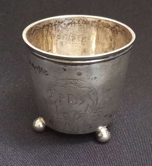 Antique Silver Cup   ( Unknown Silver Hallmark Please See Photos )