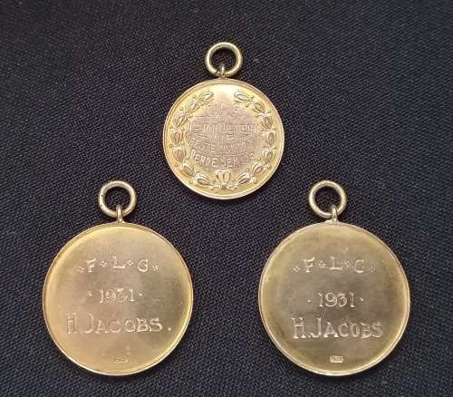 9ct GOLD F.L.G Medallions  ( 3 Medallions for one Bid ) 17.4 grams