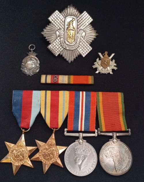 WW2 Medal Group With Badges, Bar And Armoured Trains Sterling Silver Medallion   P.C.E NEWMAN