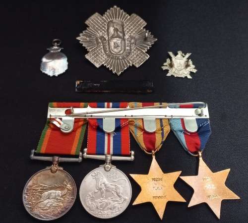 WW2 Medal Group With Badges, Bar And Armoured Trains Sterling Silver Medallion   P.C.E NEWMAN