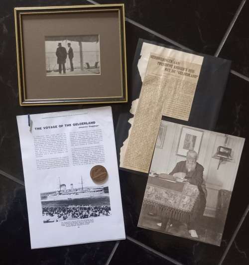 President Kruger`s Reis met de Gelderland  --- With RARE Bronze Medallion ---