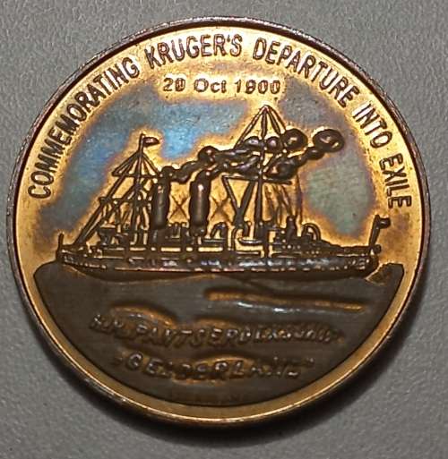 President Kruger`s Reis met de Gelderland  --- With RARE Bronze Medallion ---