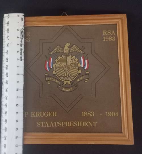 Honderdjarige herdenking van Pres. S.J.P Kruger  ----- Gedenkteël ----- 251 / 500    `` WoW```