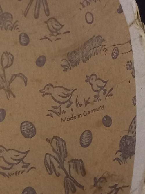 Vintage Paper Mache Easter Egg Candy Container   -------- Made In Germany --------