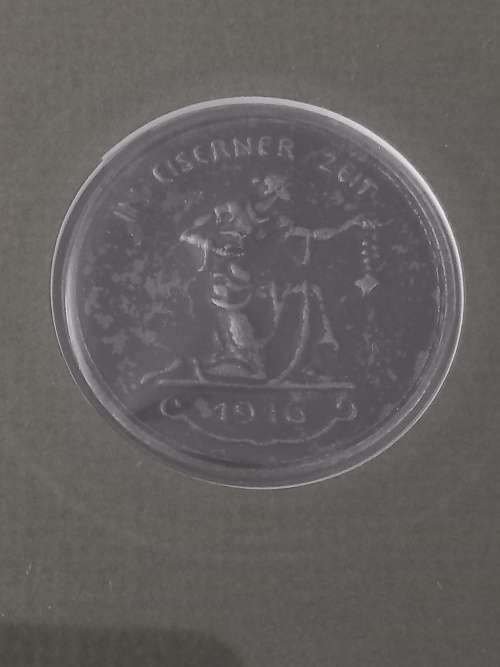 Germany WWI War Effort Medallion 1916 for donations of gold Framed    --- STUNNING ---