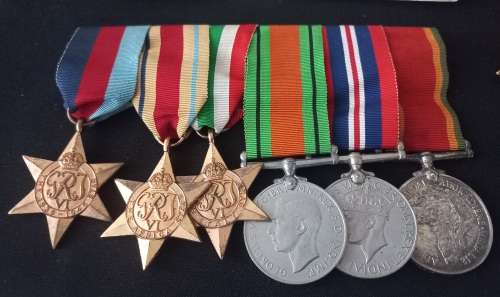 WW2 Medal Group Awarded To  No. 23156 V Pte. JOHNSON R.A.W.