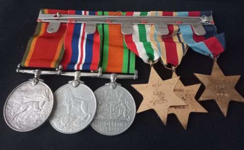 WW2 Medal Group Awarded To  No. 23156 V Pte. JOHNSON R.A.W.