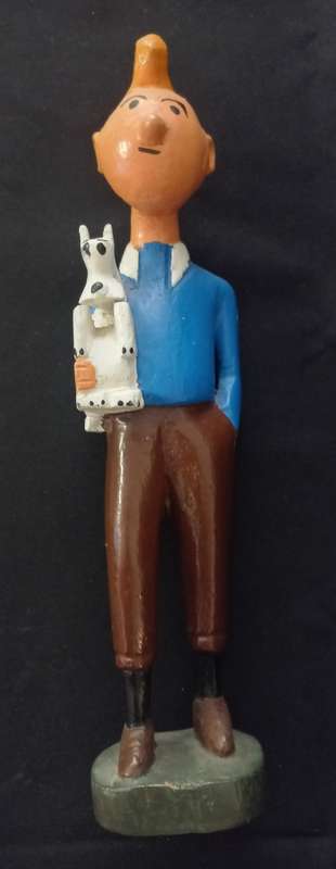 TinTin and Snowy  Wooden Character