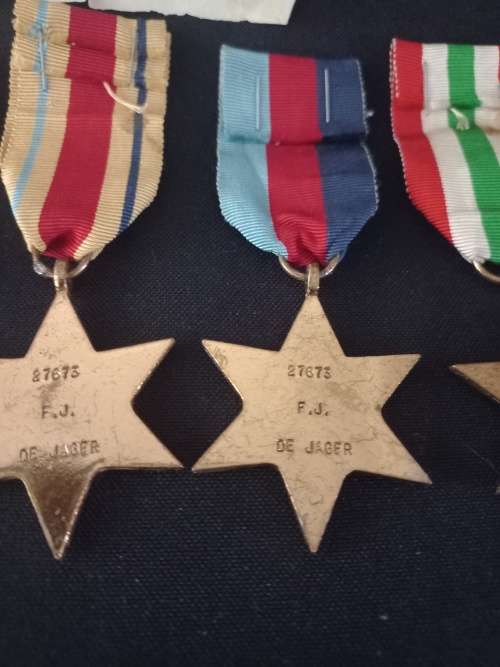 WW2 Medal Group Awarded To Mr. F.J. De Jager  27673