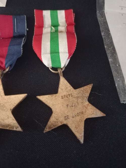 WW2 Medal Group Awarded To Mr. F.J. De Jager  27673