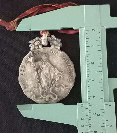 Antique Italian Saint Bernard of Menthon Medal  Circa 1920`s  ```WoW```  STUNNING