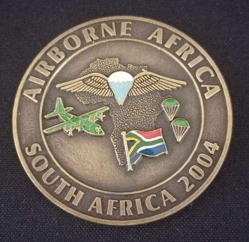 AIRBORNE AFRICA  SOUTH AFRICA 2004  Medallion      Size: 63mm Diameter    No.8