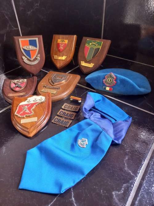 Collection Of KAPT / LT KOL / KOL / KMDT M.J CRAIG  Plaques and Insignia  `` One BID For The LOT ``