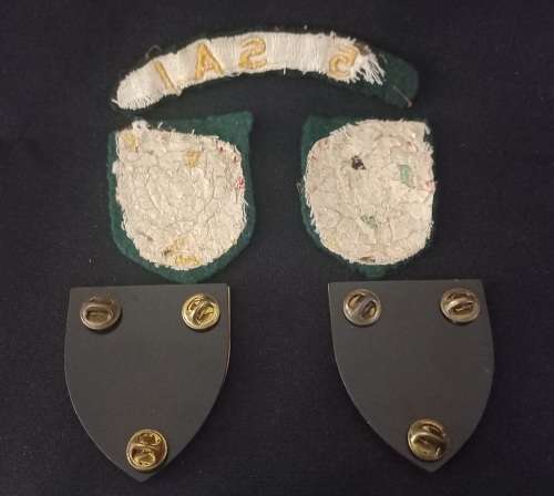 5 SA. Infantry Battalion Stable Belt / Shoulder Flashes and (Cloth Badges!!! VERY HARD TO FIND)  RR9