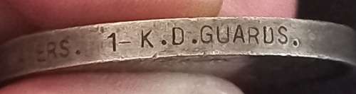 India General Service Medal 1908 - 1935 33127 PTE.H.MAYERS. 1-K.D.GUARDS Suspender Missing
