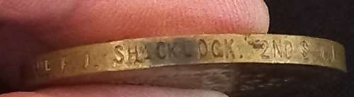 WW1 Victory Medal 1914 - 1919 PTE. F.J.SHACKLOCK