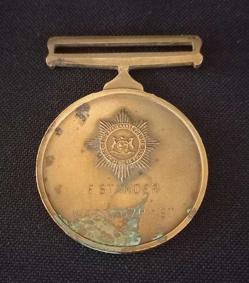 SA Police 75 Years Anniversary  Medal Full Size   F STANDER   W 427887 R  KST