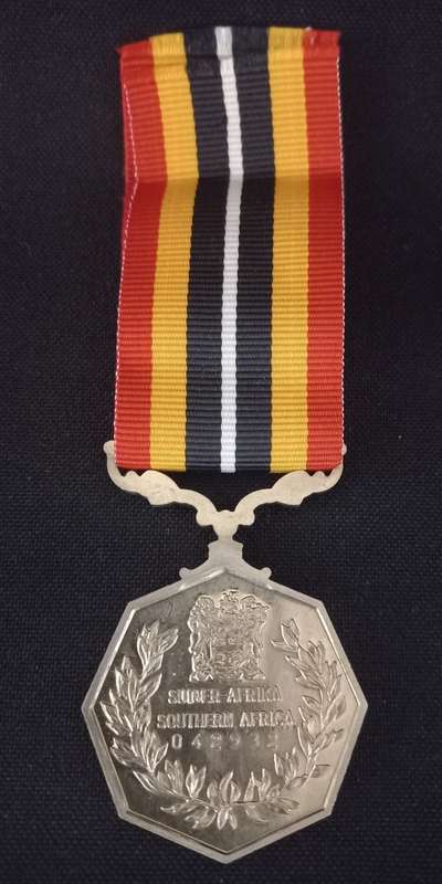 Southern Africa Full Size Medal Uniface Suspender  Number 042932