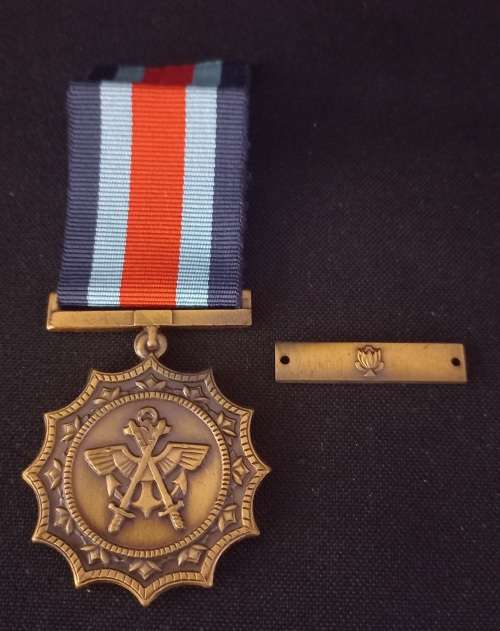 Military Merit Medal Full Size With Bar For Second Award    Numbered 15532