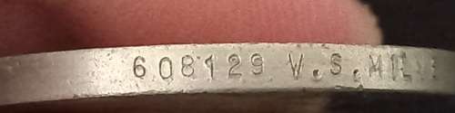 WW2 1939-45 MEDAL FULL SIZE 608129 W.S. MILNE
