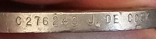 WW2 1939-45 MEDAL FULL SIZE C276240 J. DE COCK    ( Coloured Soldier )
