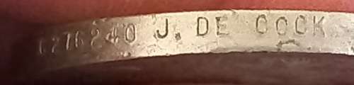 WW2 1939-45 MEDAL FULL SIZE C276240 J. DE COCK    ( Coloured Soldier )