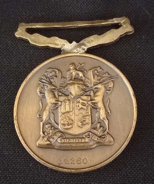 SADF - FULL SIZE DE WET (10 YEAR) SERVICE MEDAL NUMBERED 22260