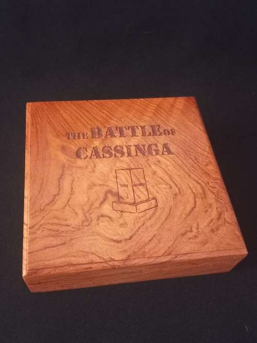 The BATTLE OF CASSINGA Badge  No.5  COLLECTOR  Both Pins Intact   ```` WoW ````