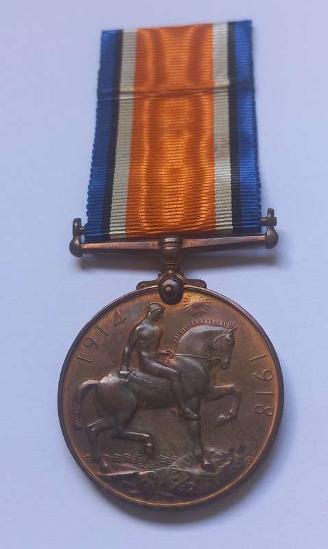 British War Medal  `` BRONZE `` Awarded To 19328 PTE. J. SELOANYANA S.A.N.L.C. `` SUPER RARE ``