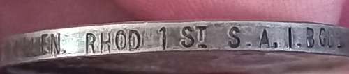 WW1 BRITISH WAR MEDAL Awarded To PTE. C.K.M. KILLEN RHOD. 1ST. S.A.I. BGDE Prisoner Of WAR