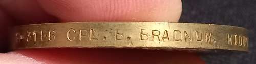 WW1 British War Medal And Victory Medal To G. 3186 CPL. B. BRADNUM. MIDD XR.              W10