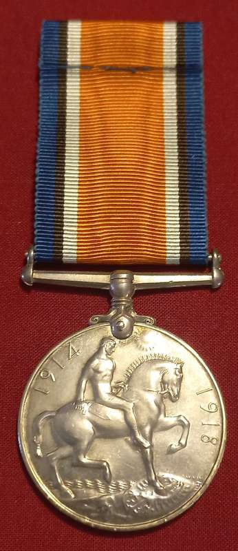 WW1 British War Medal To PTE. J.M.F. SCOTT. S.A.M.C.C.                         W17