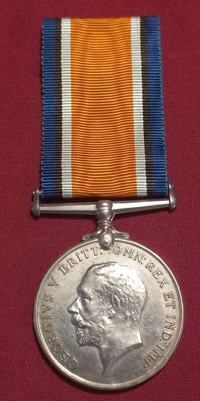 WW1 British War Medal To PTE. J.M.F. SCOTT. S.A.M.C.C.                         W17