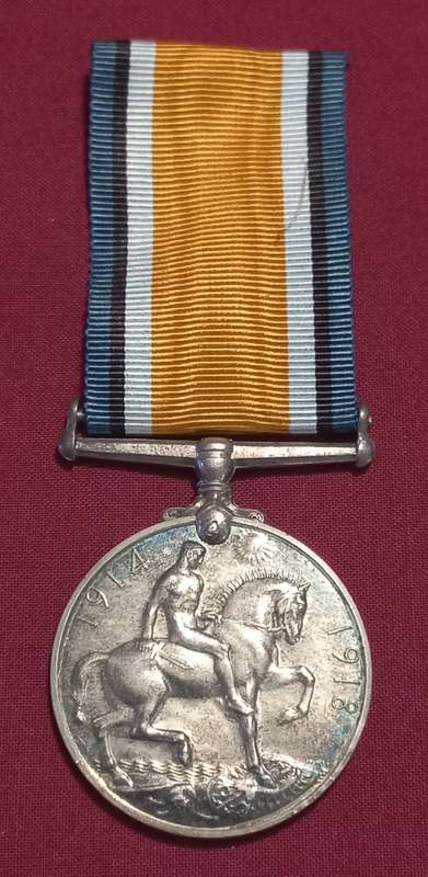 WW1 British War Medal To PTE. G.J.S. MITCHLEY 6TH S.A.I.                       W22
