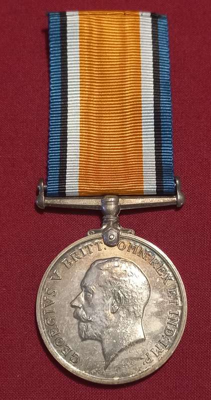 WW1 British War Medal To PTE. G.J.S. MITCHLEY 6TH S.A.I.                       W22