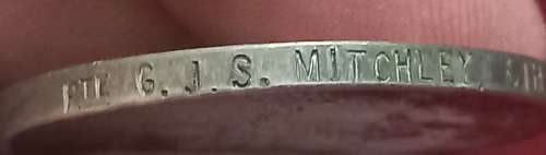 WW1 British War Medal To PTE. G.J.S. MITCHLEY 6TH S.A.I.                       W22