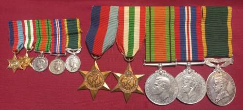 Territorial Efficiency Set Of Medals Full Sized And Miniature