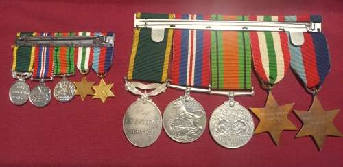 Territorial Efficiency Set Of Medals Full Sized And Miniature