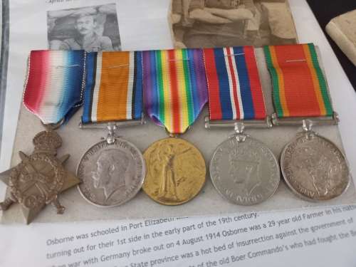 WW1 / WW2 Medal Group To SJT. P.C. OSBORNE BRANDS F.RFLS.