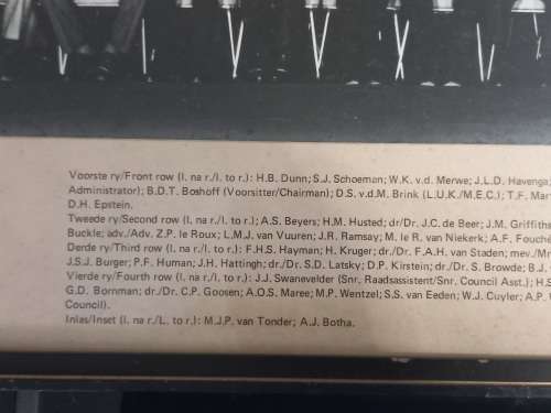 29 Famed Original Photo`s And 3 Documents Framed National Party 1991 And More From Raadslid Bornman